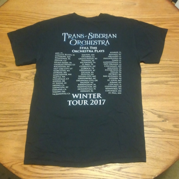 ๐น โก Trans Siberian Orchestra ๐ท Tour Shirt 2017 Winter โ๏ธ Concert Band Tee - Picture 4 of 5